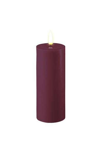 LED candle 5 x 12.5 cm | Violet | 3D Flame | Deluxe HomeArt