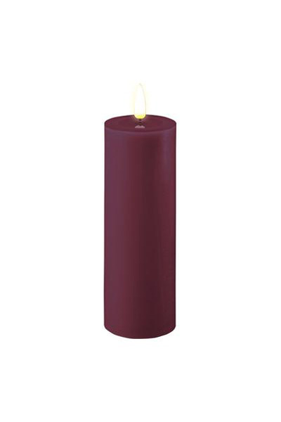 LED candle 5 x 15 cm | Violet | 3D Flame | Deluxe HomeArt