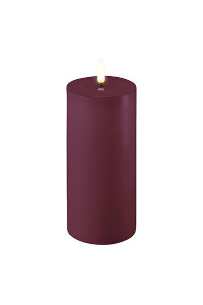 LED candle 10 x 20 cm | Violet | 3D Flame | Deluxe HomeArt