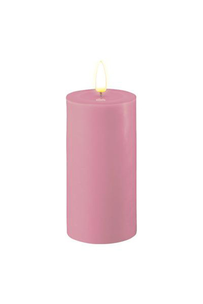 LED candle 5 x 10 cm | Lavender 3D Flame | Deluxe HomeArt