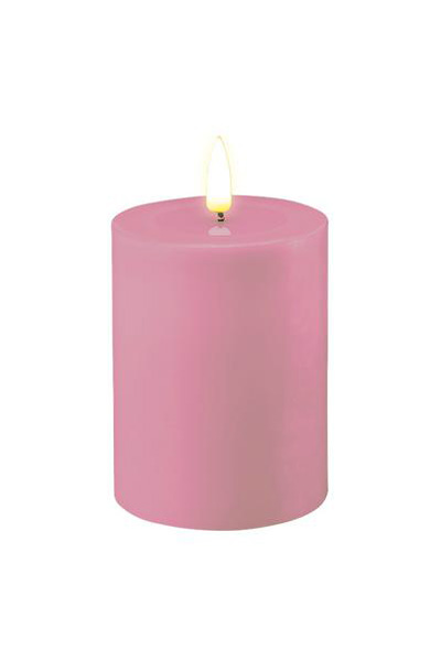 LED candle 7.5 x 10 cm | Lavender 3D Flame | Deluxe HomeArt