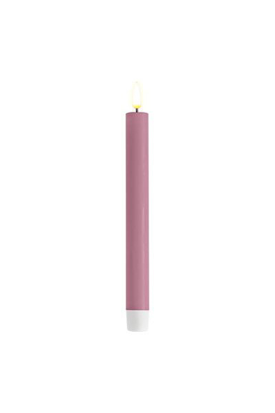 LED Dinner candle 24 cm | Lavender 3D Flame | 2 pieces | Deluxe HomeArt