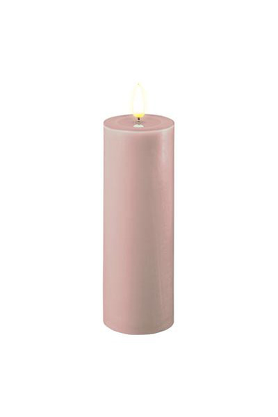 LED candle 5 x 15 cm | Rosé | 3D Flame | Deluxe HomeArt