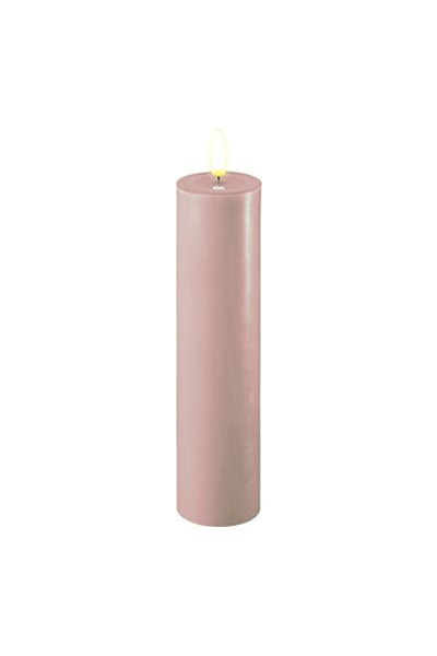LED svíčka 5 x 20 cm | Rosé | 3D Flame | Deluxe HomeArt