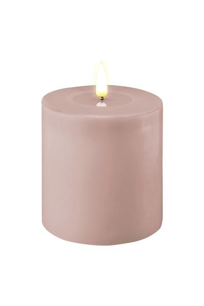 LED svíčka 10 x 10 cm | Rosé | 3D Flame | Deluxe HomeArt