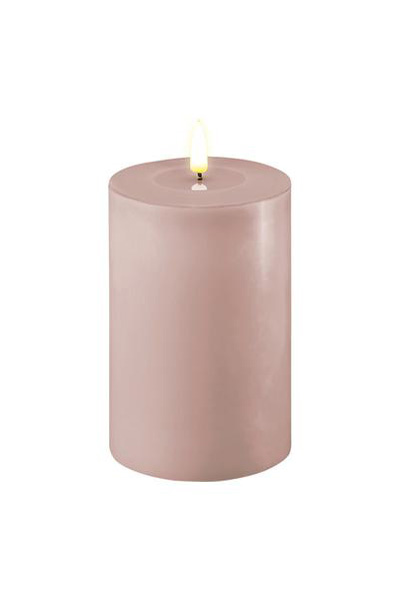 LED svíčka 10 x 15 cm | Rosé | 3D Flame | Deluxe HomeArt