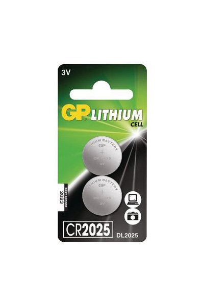 GP CR2025 / DL2025 / 2025 Lithium Nappikenno paristo (2 kpl.)