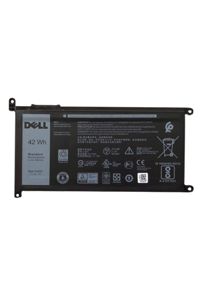 Dell BO-DELL-51KD7 bateria (3684 mAh 11.4 V, Preto, Original)