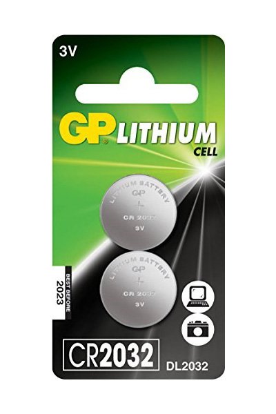 GP CR2032 / DL2032 / 2032 Lithium Coin cell battery (2 pcs)