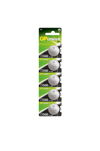 GP CR2450 / DL2450 / 2450 Lithium Coin cell battery (5 pcs)