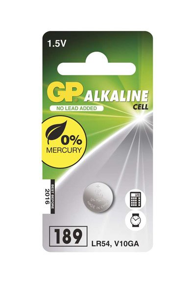 GP LR54 / V10GA Alkaline Knopfzelle Batterie (Anzahl 1)