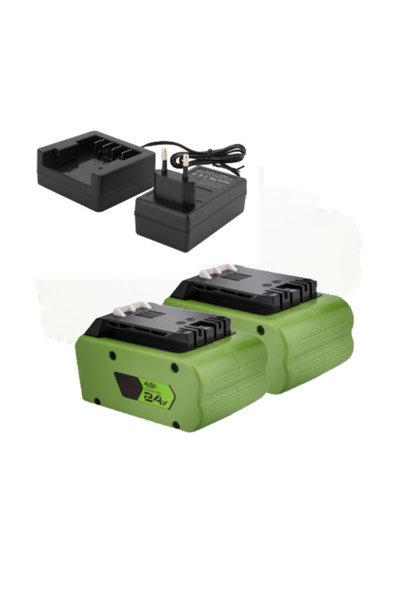 BO-GREENWORKS-24V-4A-X2-CH battery (4000 mAh 24 V, Green)