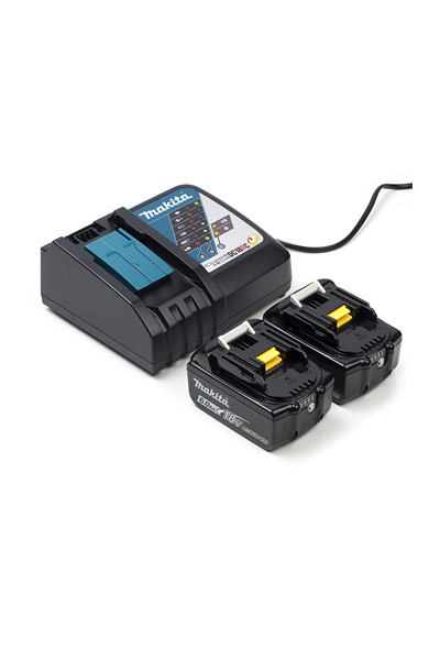 2x BL1850B / 18V LXT batterier + oplader (18 V, 5Ah, Original) - BatteryUpgrade