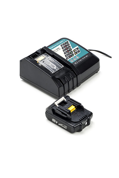 1x Makita BL1815N / 18V LXT batería + adaptador para corriente alternada (CA) (18 V, 1.5 Ah)