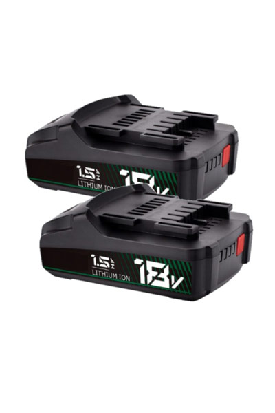 BO-MET-18V-1500-2 battery (1500 mAh 18 V, Black)