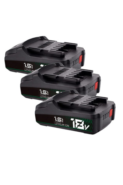 BO-MET-18V-1500-3 battery (1500 mAh 18 V, Black)