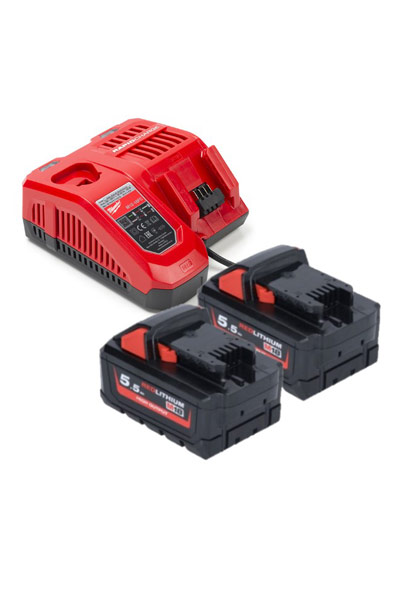 Milwaukee BO-MIL-M18HB5.5-2-CH batería (5500 mAh 18 V, Negro, Original)