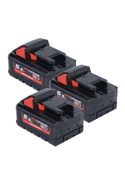 Milwaukee BO-MIL-M18HB5.5-3 battery (5500 mAh 18 V, Black, Original)