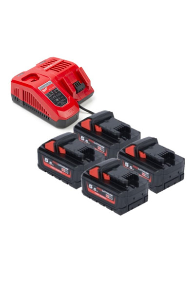 Milwaukee BO-MIL-M18HB5.5-4-CH batería (5500 mAh 18 V, Negro, Original)