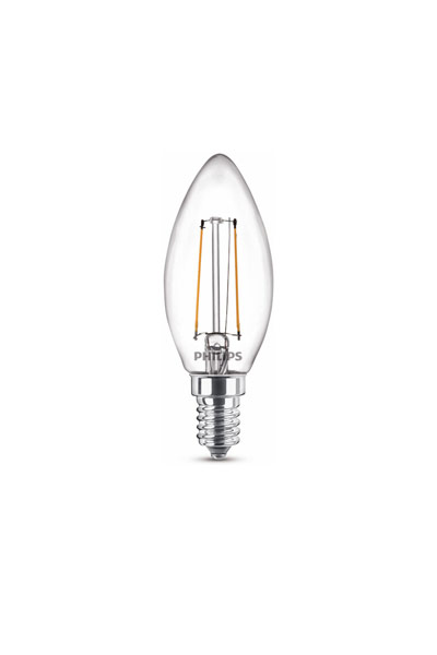 Philips LED Classic E14 LED Lamp 2W (25W) (Candle, Clear)