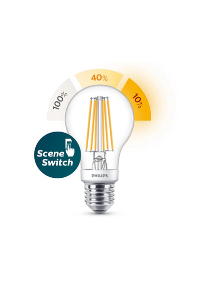 Lampe - SceneSwitch E27 7.5W (60W) (Pære, Klar) - BatteryUpgrade
