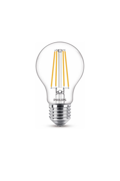 Philips Filament E27 LED Lamp 8.5W (75W) (Pear, Clear)
