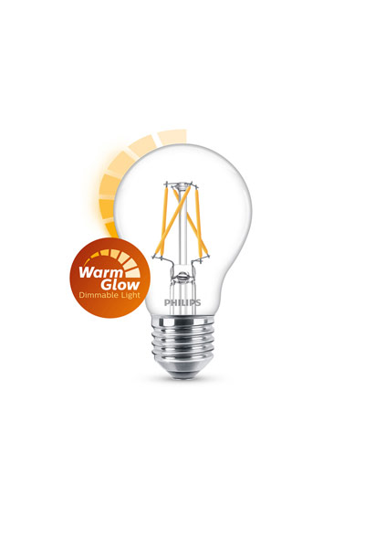 Philips WarmGlow E27 LED Lamp 3.4W (40W) (Pear, Clear, Dimmable)