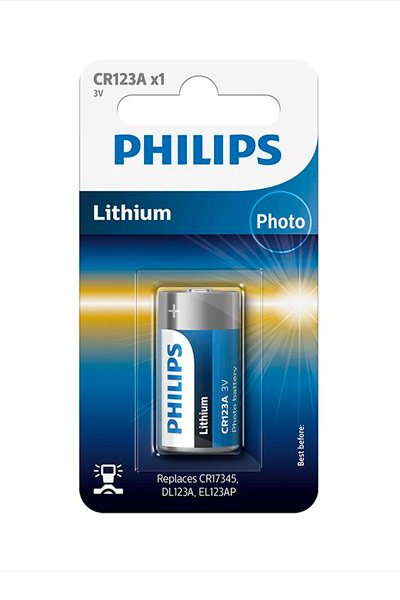 Philips CR123A Lithium batterij (Aantal 1)