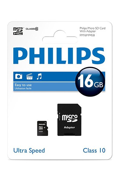 Philips Micro SD (SDHC, Class 10) 16 GB Minne / lagring