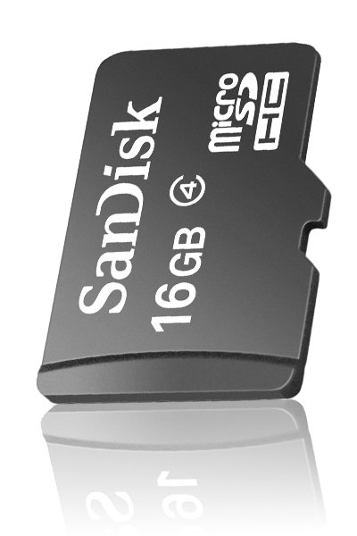 SanDisk Micro SD (SDHC, Class 4) 16 GB Geheugen / Opslag