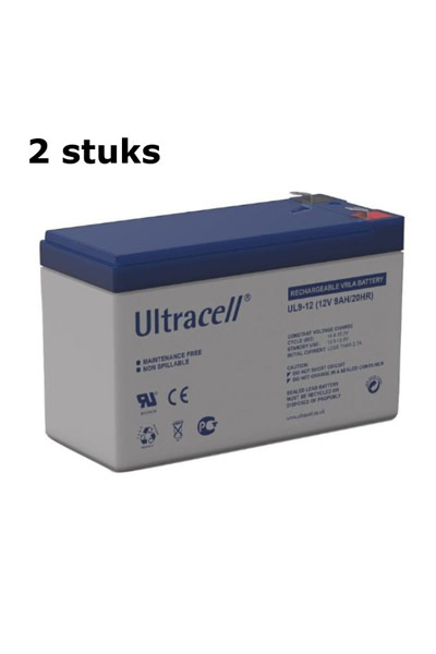 UltraCell BO-UL9-12-X2 batteri (9000 mAh 12 V, Originalt)