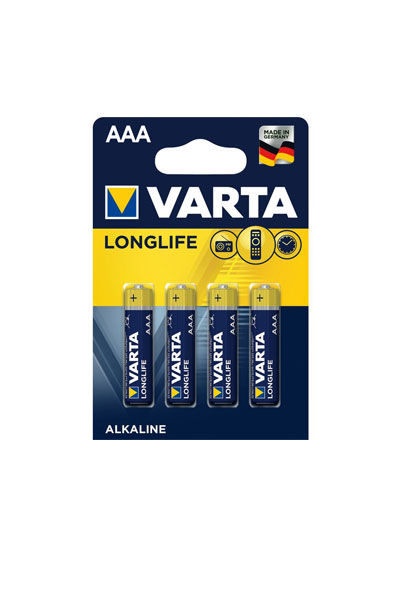Varta Longlife AAA / MN2400 / LR03 Batterie (4 Stücke)