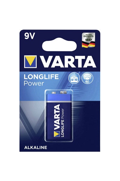 Varta Longlife Power 9V / 6LR61 / E-Block Alkaline battery (Amount 1)