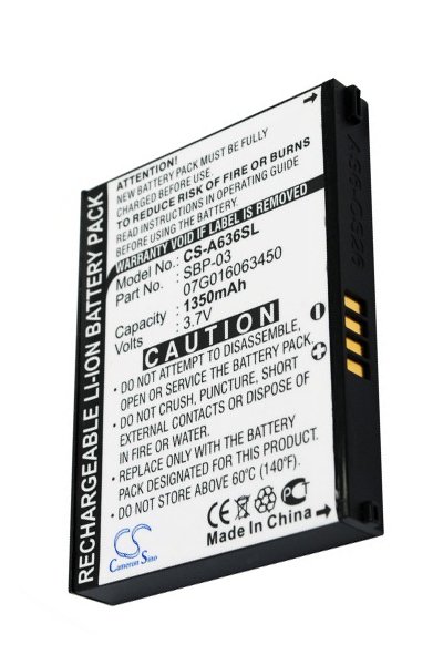 BTC-A636SL batteria (1350 mAh 3.7 V, Nero)