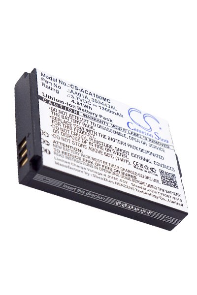 BTC-ACA100MC batería (1300 mAh 3.7 V, Negro)