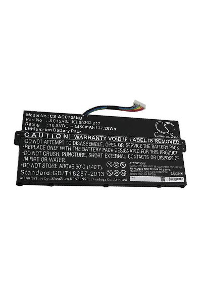 BTC-ACC738NB battery (3450 mAh 10.8 V, Black)