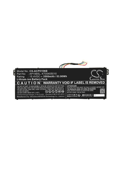 BTC-ACP515NB batterie (3500 mAh 15.4 V, Noir)
