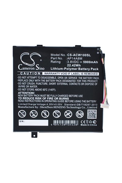 BTC-ACW100SL battery (5900 mAh 3.8 V)