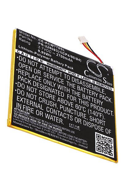 BTC-ACW770SL battery (2700 mAh 3.7 V, Black)