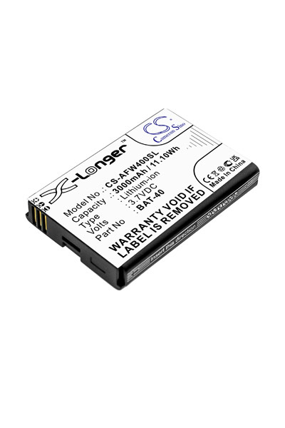 BTC-AFW400SL battery (3000 mAh 3.7 V, Black)