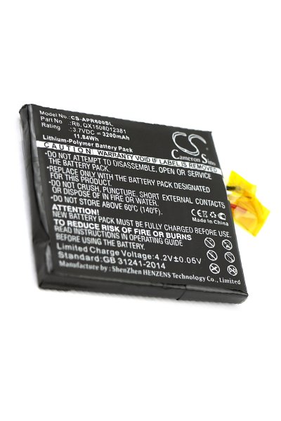 BTC-APR600SL battery (3200 mAh 3.7 V, Black)