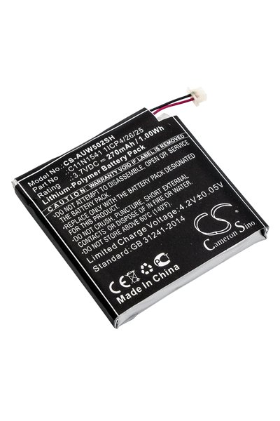 BTC-AUW502SH battery (270 mAh 3.7 V, Black)