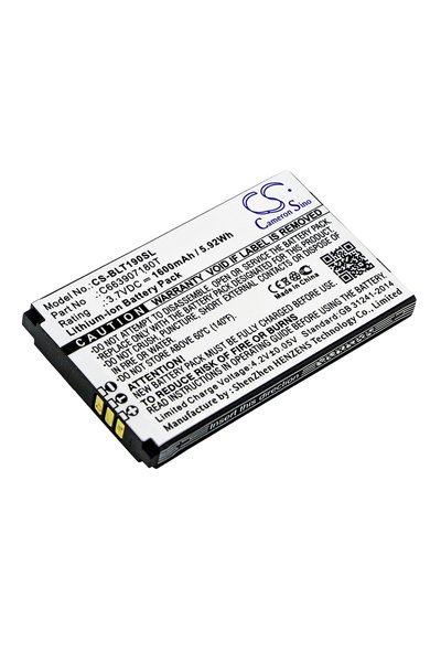 BTC-BLT190SL battery (1600 mAh 3.8 V, Black)