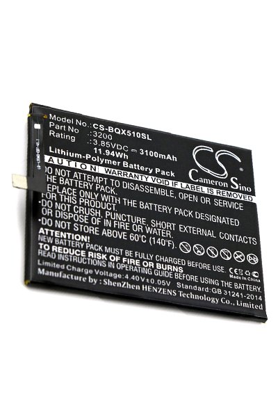 BTC-BQX510SL battery (3100 mAh 3.85 V, Black)