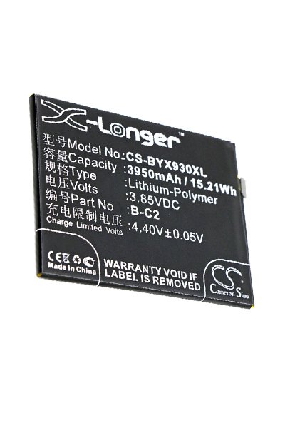 BTC-BYX930XL battery (3950 mAh 3.85 V, Black)