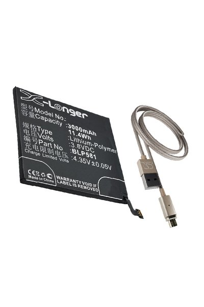 BTC-CB023 batterie (3000 mAh 3.8 V, Noir)