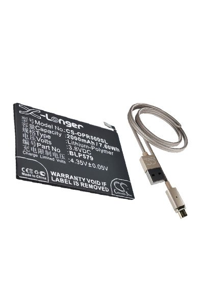 BTC-CB025 batteri (2000 mAh 3.8 V, Svart)
