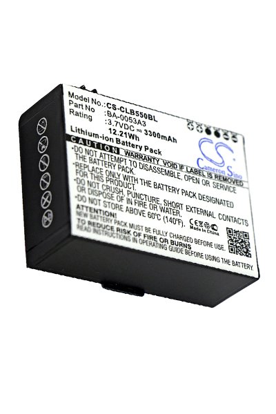 BTC-CLB550BL battery (3300 mAh 3.7 V, Black)