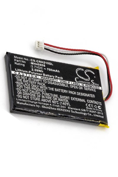 BTC-CRH210SL battery (700 mAh 3.7 V, Black)