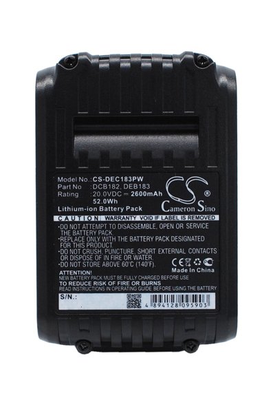 2600 mAh 20 V battery (Black)